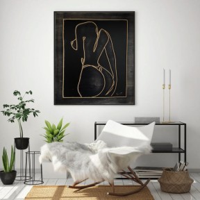Cuadro dibujo mujer negra
